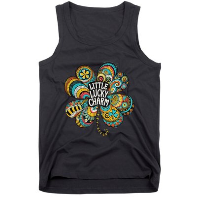 Boho Lucky Charm St. PatrickS Day Retro Four Leaf Clover Tank Top