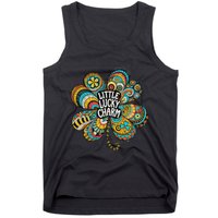 Boho Lucky Charm St. PatrickS Day Retro Four Leaf Clover Tank Top