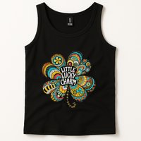 Boho Lucky Charm St. PatrickS Day Retro Four Leaf Clover Tank Top