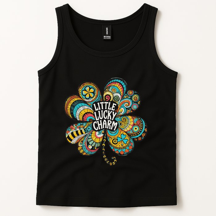 Boho Lucky Charm St. PatrickS Day Retro Four Leaf Clover Tank Top