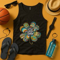 Boho Lucky Charm St. PatrickS Day Retro Four Leaf Clover Tank Top