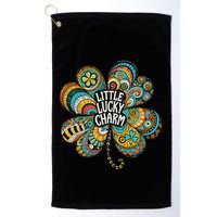Boho Lucky Charm St. PatrickS Day Retro Four Leaf Clover Golf Towel