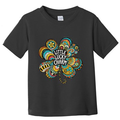 Boho Lucky Charm St. PatrickS Day Retro Four Leaf Clover Toddler T-Shirt