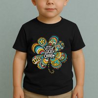 Boho Lucky Charm St. PatrickS Day Retro Four Leaf Clover Toddler T-Shirt