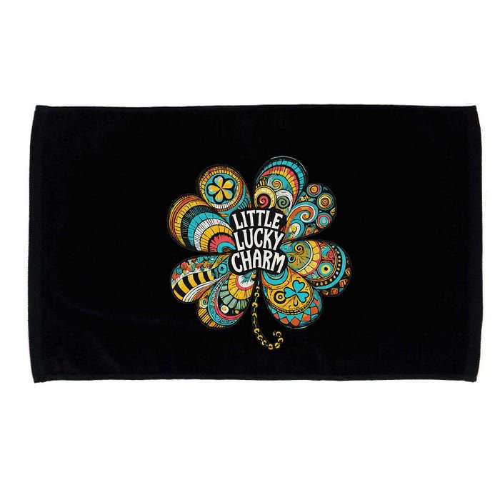 Boho Lucky Charm St. PatrickS Day Retro Four Leaf Clover Microfiber Hand Towel