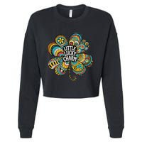 Boho Lucky Charm St. PatrickS Day Retro Four Leaf Clover Cropped Pullover Crew