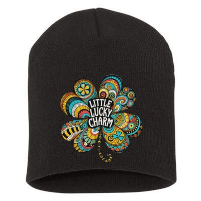 Boho Lucky Charm St. PatrickS Day Retro Four Leaf Clover Short Acrylic Beanie