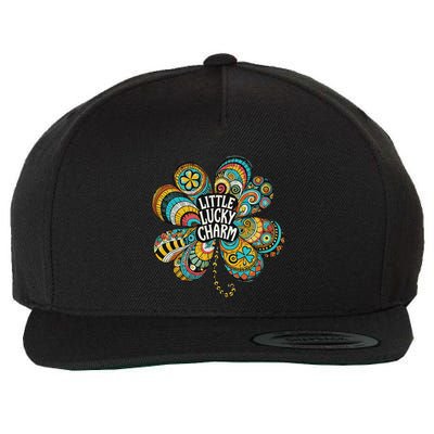 Boho Lucky Charm St. PatrickS Day Retro Four Leaf Clover Wool Snapback Cap
