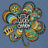 Boho Lucky Charm St. PatrickS Day Retro Four Leaf Clover Garment-Dyed Sweatshirt