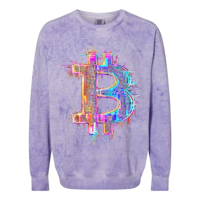 Bitcoin Logo Crypto Trader Investor Cryptocurrency BTC Colorblast Crewneck Sweatshirt