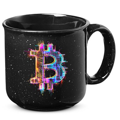 Bitcoin Logo Crypto Trader Investor Cryptocurrency BTC 15oz Campfire Ceramic Mug
