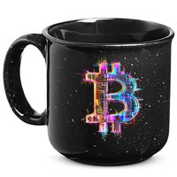Bitcoin Logo Crypto Trader Investor Cryptocurrency BTC 15oz Campfire Ceramic Mug