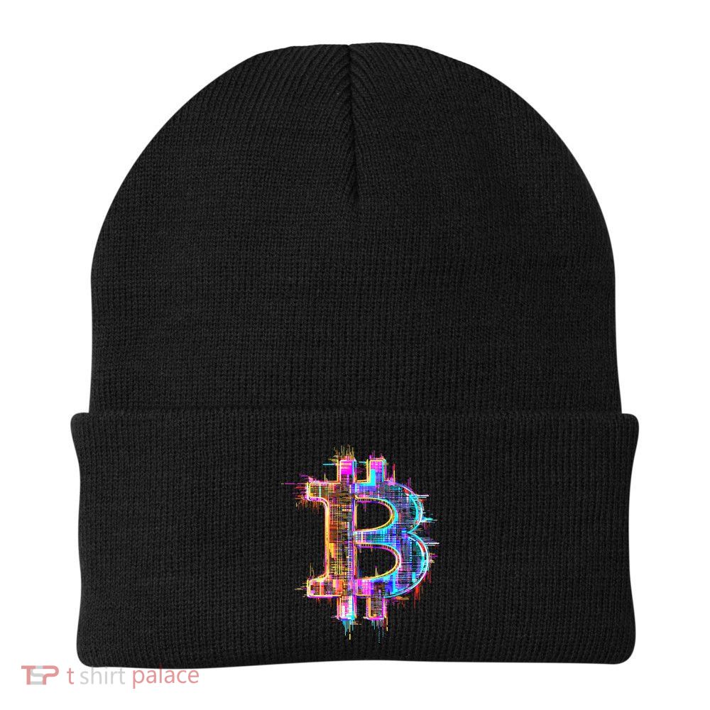 Bitcoin Logo Crypto Trader Investor Cryptocurrency BTC Beanie