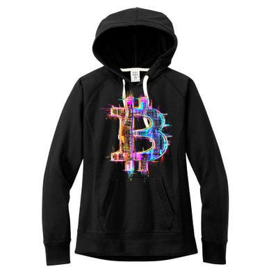 Bitcoin Logo Crypto Trader Investor Cryptocurrency BTC Women's Fleece Hoodie