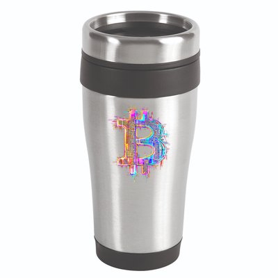 Bitcoin Logo Crypto Trader Investor Cryptocurrency BTC 16oz Travel Tumbler
