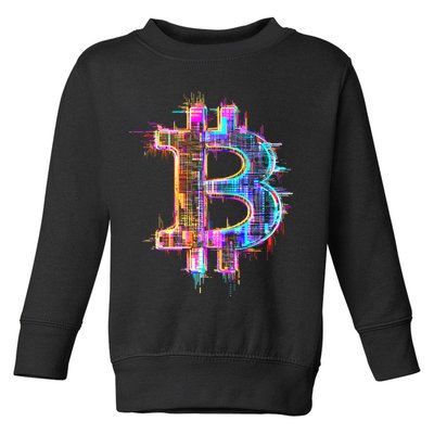 Bitcoin Logo Crypto Trader Investor Cryptocurrency BTC Toddler Sweatshirt