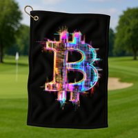 Bitcoin Logo Crypto Trader Investor Cryptocurrency BTC Golf Towel