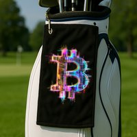 Bitcoin Logo Crypto Trader Investor Cryptocurrency BTC Golf Towel