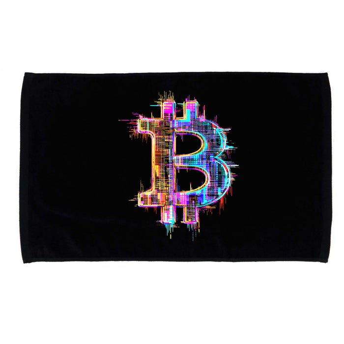 Bitcoin Logo Crypto Trader Investor Cryptocurrency BTC Microfiber Hand Towel