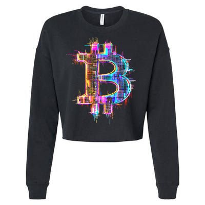 Bitcoin Logo Crypto Trader Investor Cryptocurrency BTC Cropped Pullover Crew