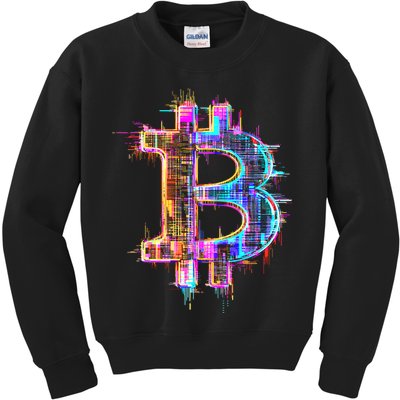 Bitcoin Logo Crypto Trader Investor Cryptocurrency BTC Kids Sweatshirt