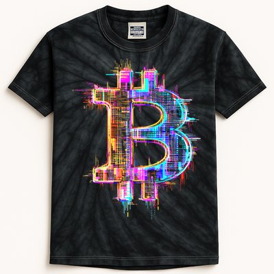 Bitcoin Logo Crypto Trader Investor Cryptocurrency BTC Kids Tie-Dye T-Shirt