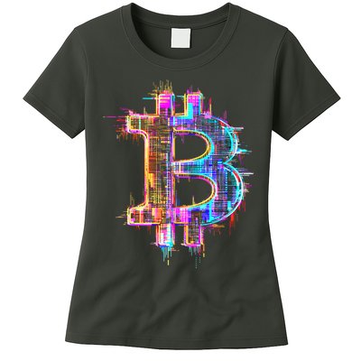 Bitcoin Logo Crypto Trader Investor Cryptocurrency BTC Womens T-Shirt