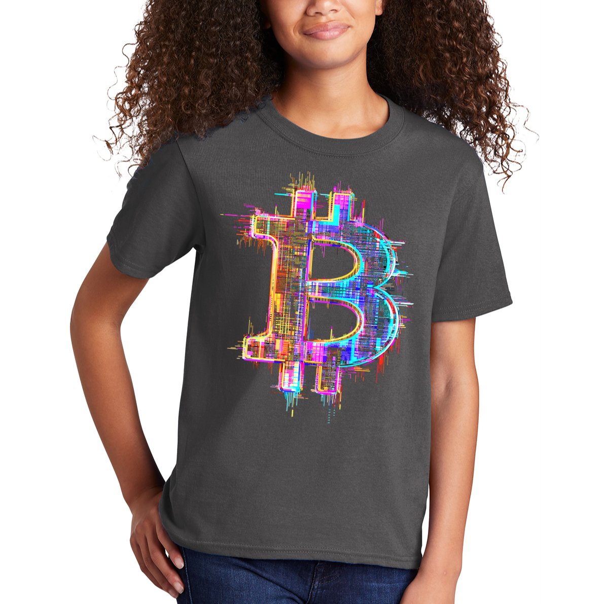 Bitcoin Logo Crypto Trader Investor Cryptocurrency BTC Kids T-Shirt