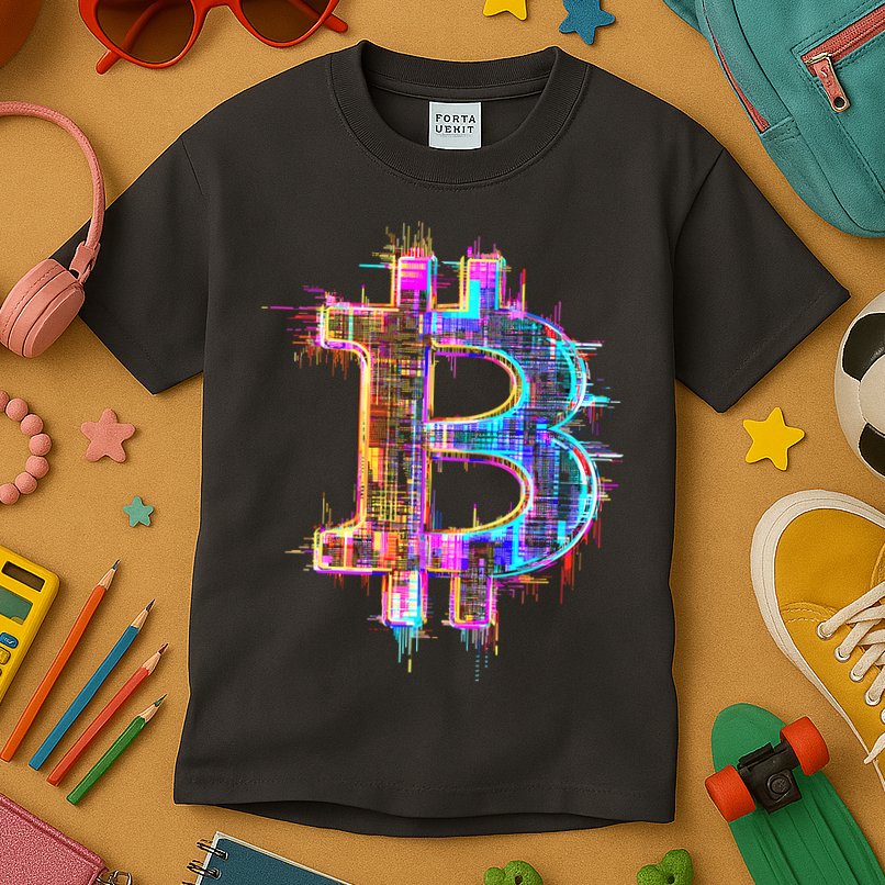 Bitcoin Logo Crypto Trader Investor Cryptocurrency BTC Kids T-Shirt