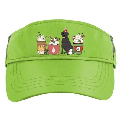 Black Lab Coffee Latte Winter Christmas Dog Mom Holiday Great Gift Adult Drive Performance Visor