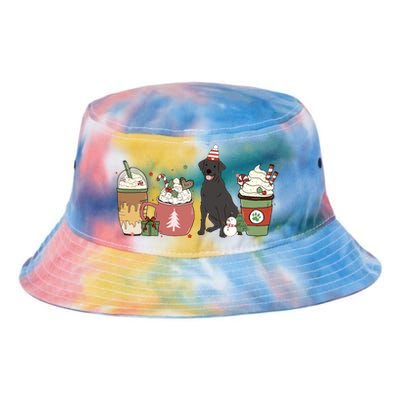 Black Lab Coffee Latte Winter Christmas Dog Mom Holiday Great Gift Tie Dye Newport Bucket Hat