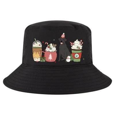 Black Lab Coffee Latte Winter Christmas Dog Mom Holiday Great Gift Cool Comfort Performance Bucket Hat