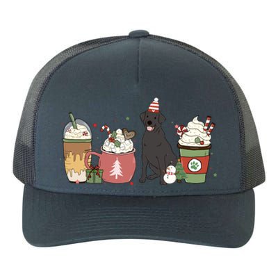 Black Lab Coffee Latte Winter Christmas Dog Mom Holiday Great Gift Yupoong Adult 5-Panel Trucker Hat