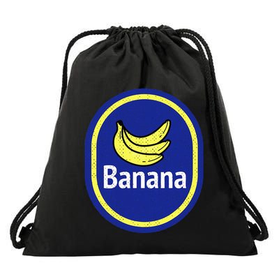 Banana Logo Costume Fruit Label Funny Easy Quick Halloween Drawstring Bag