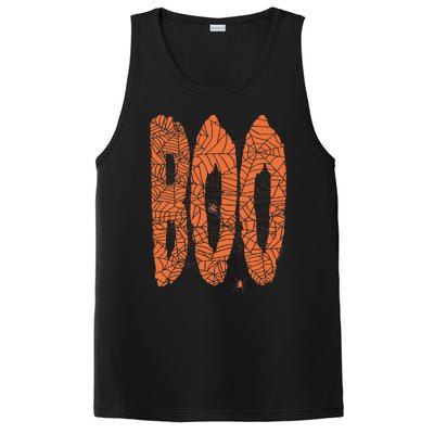 Boo Letters Covered In Spider Webs Fun Spooky Halloween PosiCharge Competitor Tank