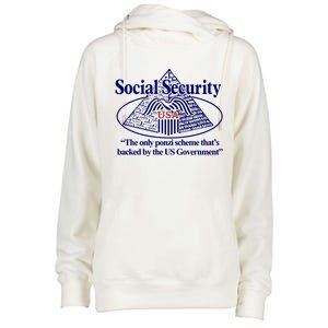 Barely Legal Clothing Social Security The Only Ponzi Scheme ThatS Backed By The Womens Funnel Neck Pullover Hood