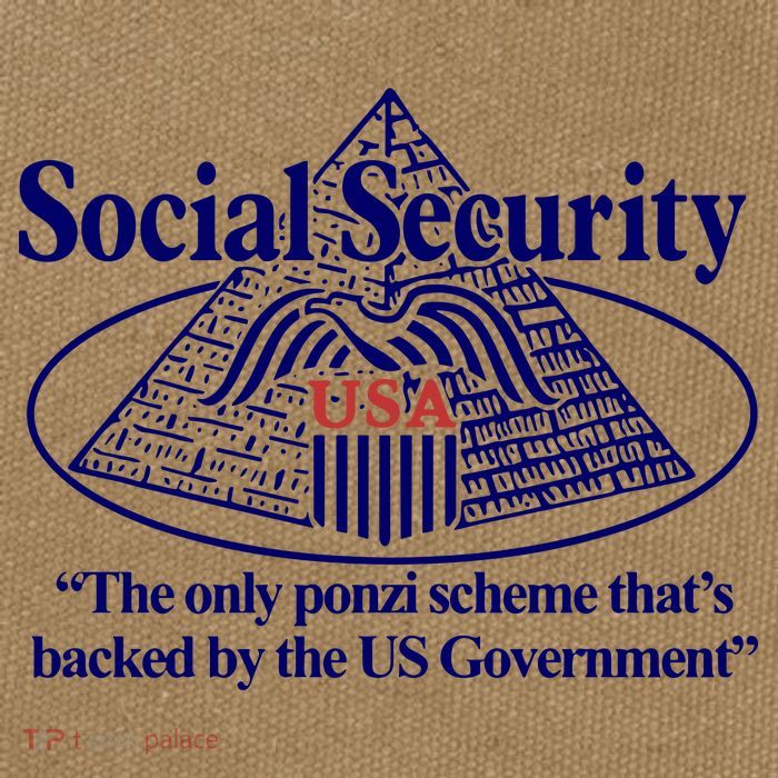 Barely Legal Clothing Social Security The Only Ponzi Scheme ThatS Backed By The Cotton Canvas Backpack