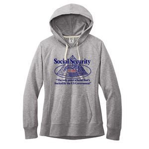 Barely Legal Clothing Social Security The Only Ponzi Scheme ThatS Backed By The Women's Fleece Hoodie