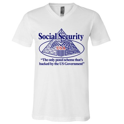 Barely Legal Clothing Social Security The Only Ponzi Scheme ThatS Backed By The V-Neck T-Shirt