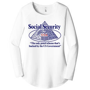 Barely Legal Clothing Social Security The Only Ponzi Scheme ThatS Backed By The Women's Perfect Tri Tunic Long Sleeve Shirt