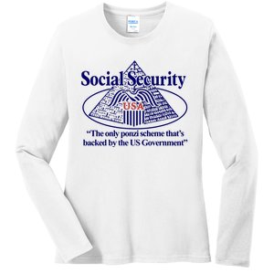 Barely Legal Clothing Social Security The Only Ponzi Scheme ThatS Backed By The Ladies Long Sleeve Shirt