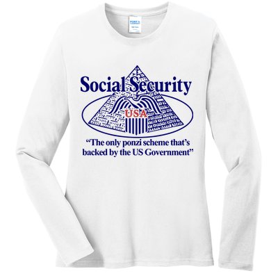 Barely Legal Clothing Social Security The Only Ponzi Scheme ThatS Backed By The Ladies Long Sleeve Shirt