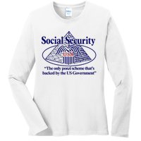 Barely Legal Clothing Social Security The Only Ponzi Scheme ThatS Backed By The Ladies Long Sleeve Shirt