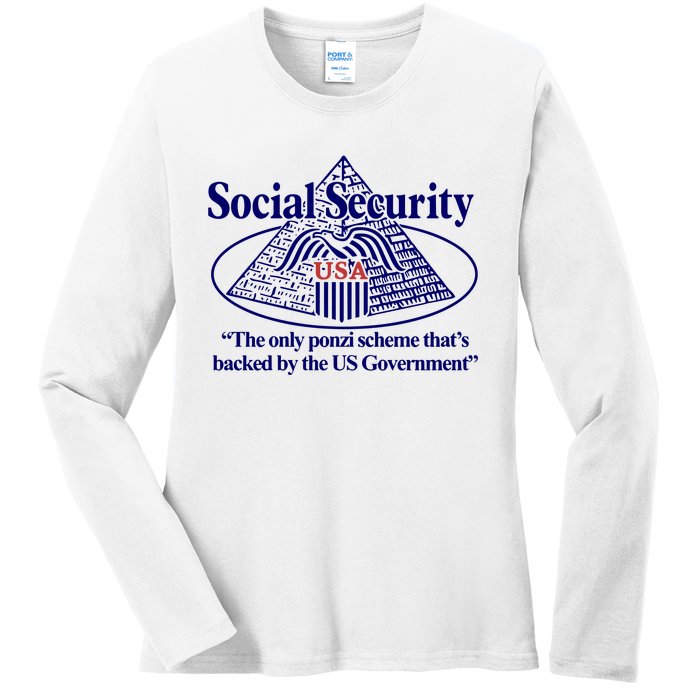 Barely Legal Clothing Social Security The Only Ponzi Scheme ThatS Backed By The Ladies Long Sleeve Shirt