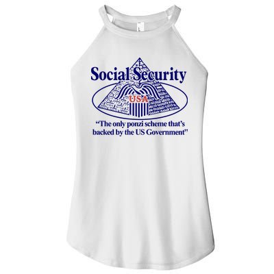 Barely Legal Clothing Social Security The Only Ponzi Scheme ThatS Backed By The Women's Perfect Tri Rocker Tank