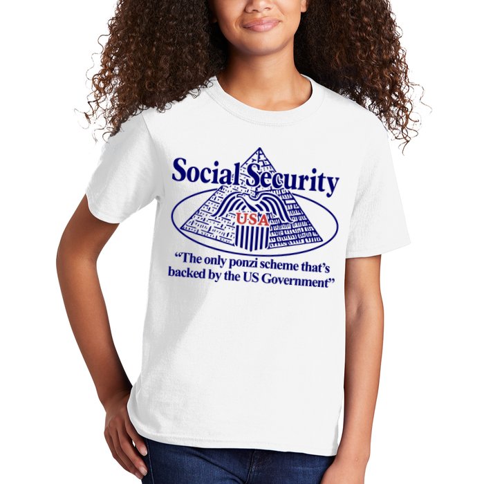 Barely Legal Clothing Social Security The Only Ponzi Scheme ThatS Backed By The Kids T-Shirt
