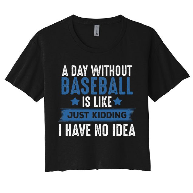Baseball Lover Cool Gifts For Player Coach Fan Crop Top