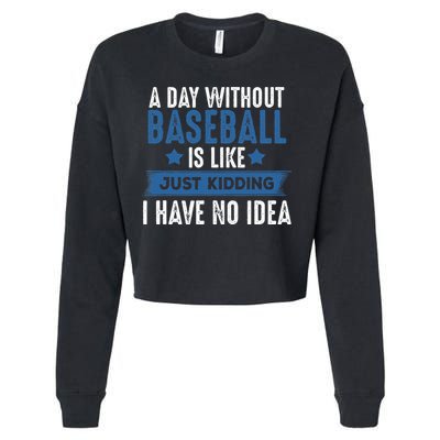 Baseball Lover Cool Gifts For Player Coach Fan Cropped Pullover Crew