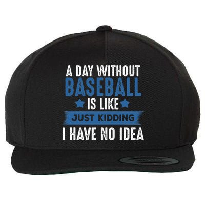 Baseball Lover Cool Gifts For Player Coach Fan Wool Snapback Cap
