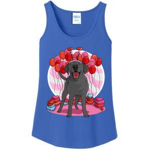 Black Lab Cute Labrador Retriever Heart Valentine Day Gift Cool Gift Ladies Essential Tank